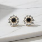 Midnight Sunburst Halo Studs