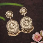 Golden Solar Aura Jhumka Drops