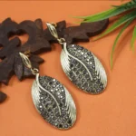 Golden Plume Pave Drops