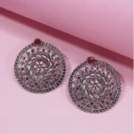 Mandala Bloom Oxidized Studs