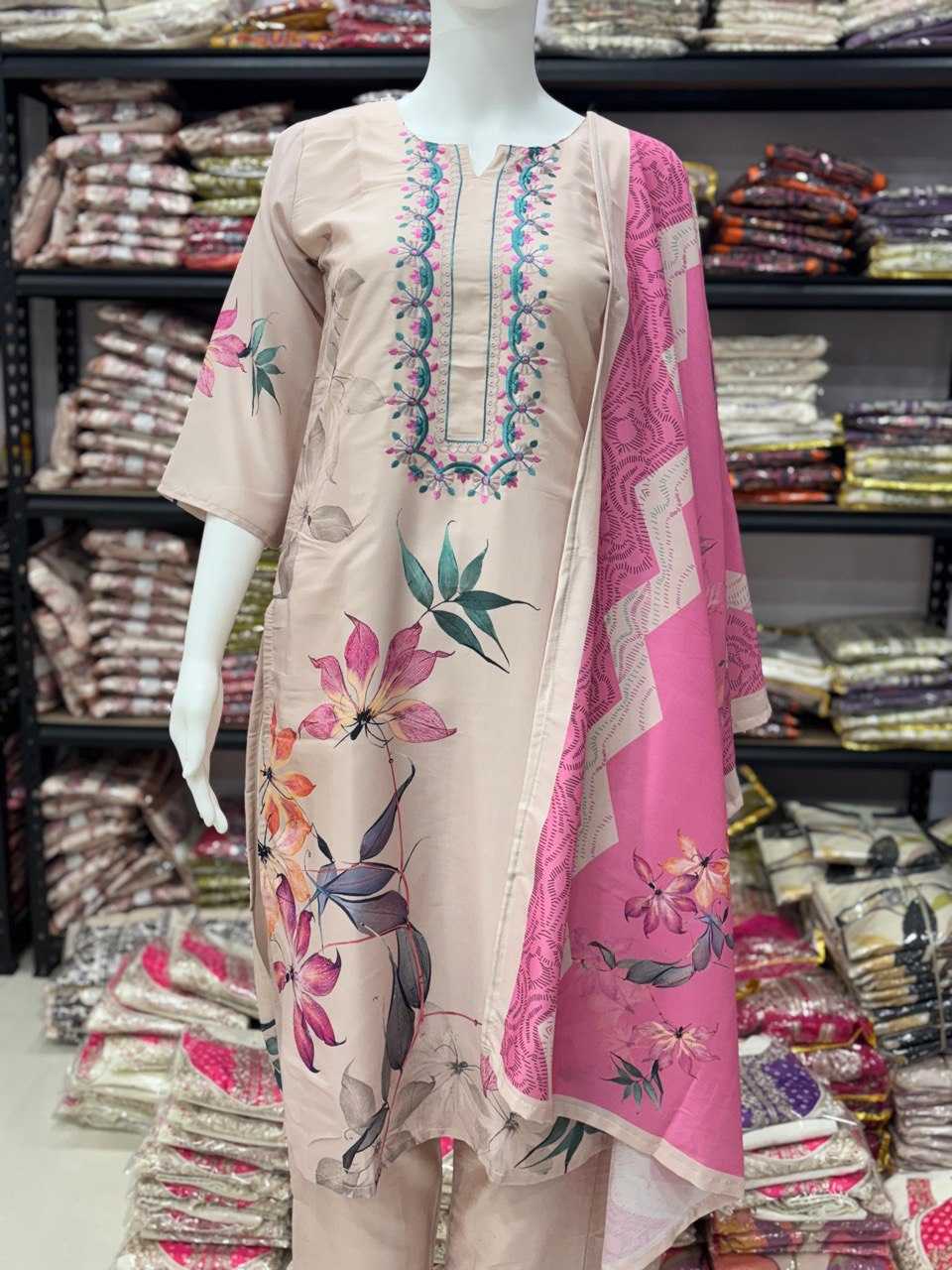 Rosewood Floral Muslin Set - Image 1