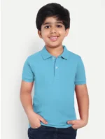 Kids Cotton Collar Neck Tee – Breathable & Gentle on Skin