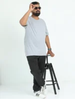 Cotton Plus size Round Neck Short Sleeve Tee - Image 2