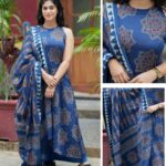 Printed Viscose Rayon Kurta Set with Dupatta