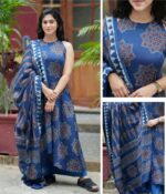 Printed Viscose Rayon Kurta Set with Dupatta