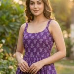 PRINCESS COTTON PRINTED FANCY SUMMER WEAR LADIES TOPS