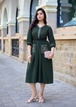 VISCOSE DESIGNER LADIES ONE PIECE GOWN DRESS - Image 4