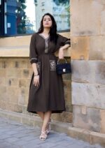 VISCOSE DESIGNER LADIES ONE PIECE GOWN DRESS - Image 2