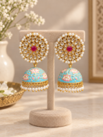 Anti Tarnish Azonka Jhumkas - Image 2