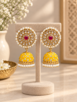 Anti Tarnish Azonka Jhumkas - Image 3