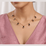 Anti Tarnish Tear drop stone necklace