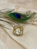 Anti Tarnish Statement kundan ring