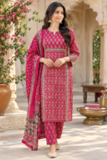 Cotton Kurti Set with Dupatta