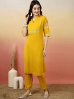 Cotton Flex embroidered kurta pant set