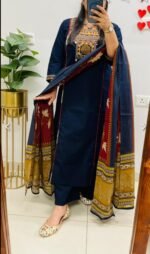 Cotton Kurti Set with Dupatta - Image 2