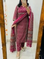 Cotton Kurti Set with Dupatta - Image 3
