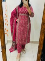 Cotton Kurti Set with Dupatta - Image 4